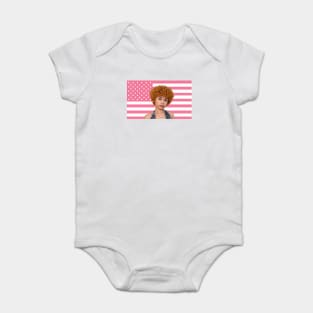 Ice Spice Pink Flag Baby Bodysuit